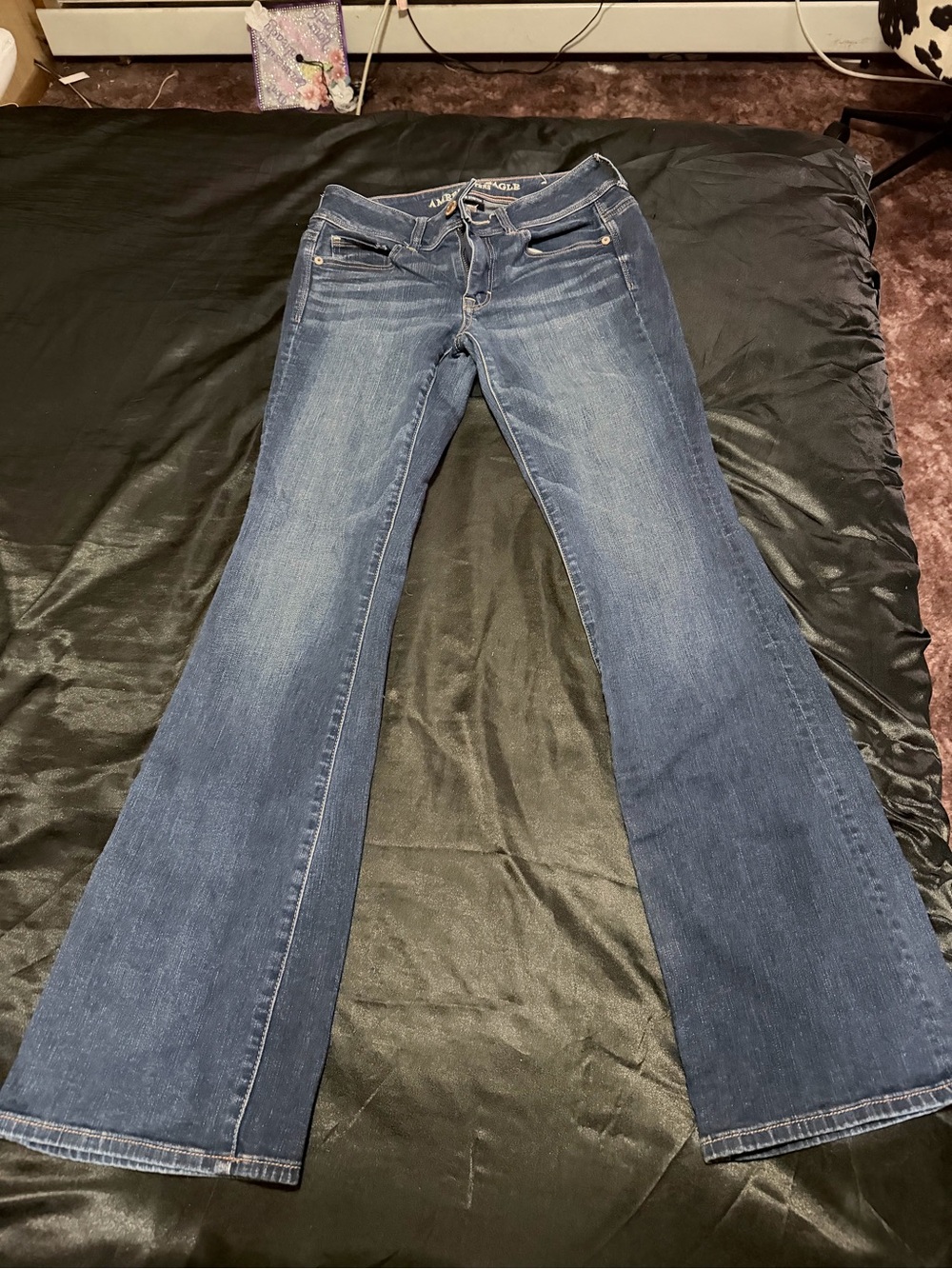 American Eagle Outfitters Women's Medium Blue Flare Jeans